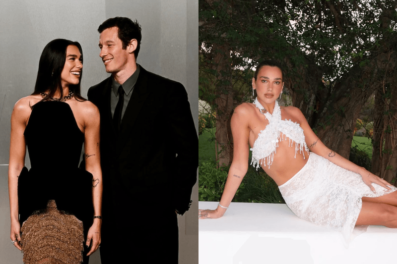 Dua Lipa 正式結婚了！與 Callum Turner 倫敦低調完婚，白色西裝婚紗造型美得像電影畫面